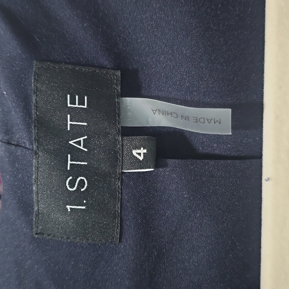 1. State Navy and Pink Floral Velvet Blazer - Picture 4 of 5